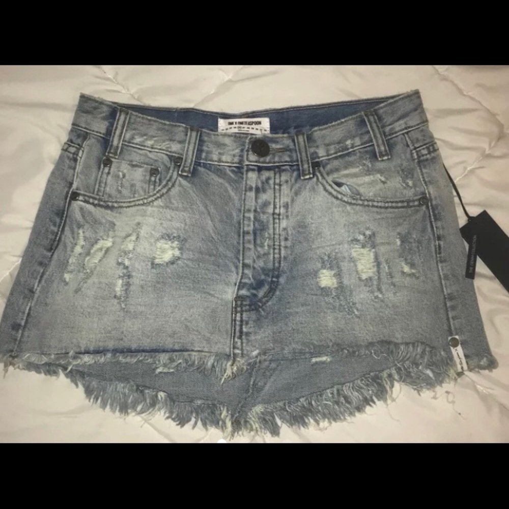 One teaspoon denim skirt 26